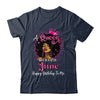 A Queen Was Born In June Black Girl Birthday Afro Women Shirt & Tank Top | teecentury