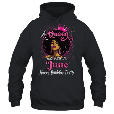 A Queen Was Born In June Black Girl Birthday Afro Women Shirt & Tank Top | teecentury