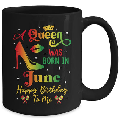 A Queen Was Born In June Jamaica Birthday Girl Party Mug | teecentury