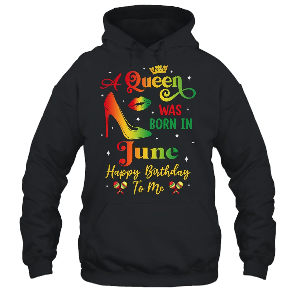 A Queen Was Born In June Jamaica Birthday Girl Party Shirt & Tank Top | teecentury