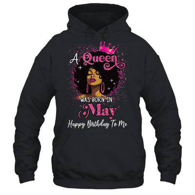 A Queen Was Born In May Black Girl Birthday Afro Women Shirt & Tank Top | teecentury