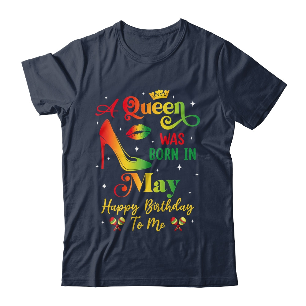 A Queen Was Born In May Jamaica Birthday Girl Party Shirt & Tank Top | teecentury