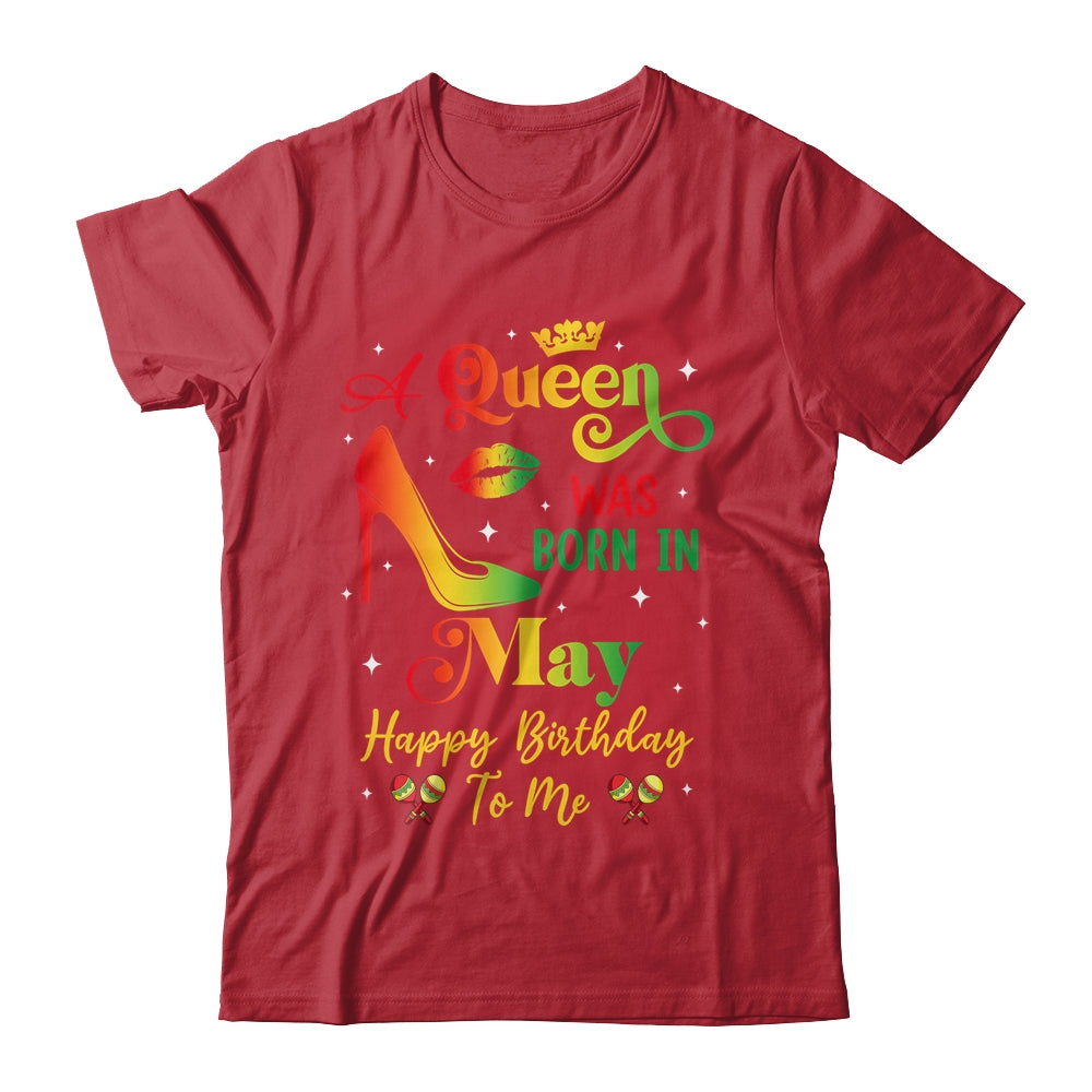 A Queen Was Born In May Jamaica Birthday Girl Party Shirt & Tank Top | teecentury