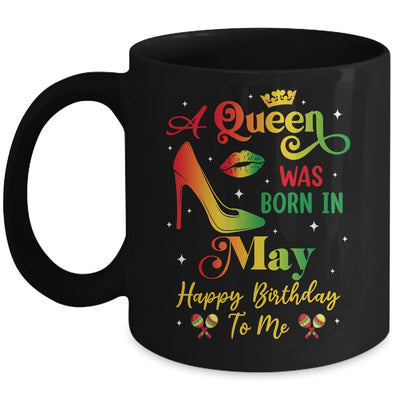 A Queen Was Born In May Jamaica Birthday Girl Party Mug | teecentury