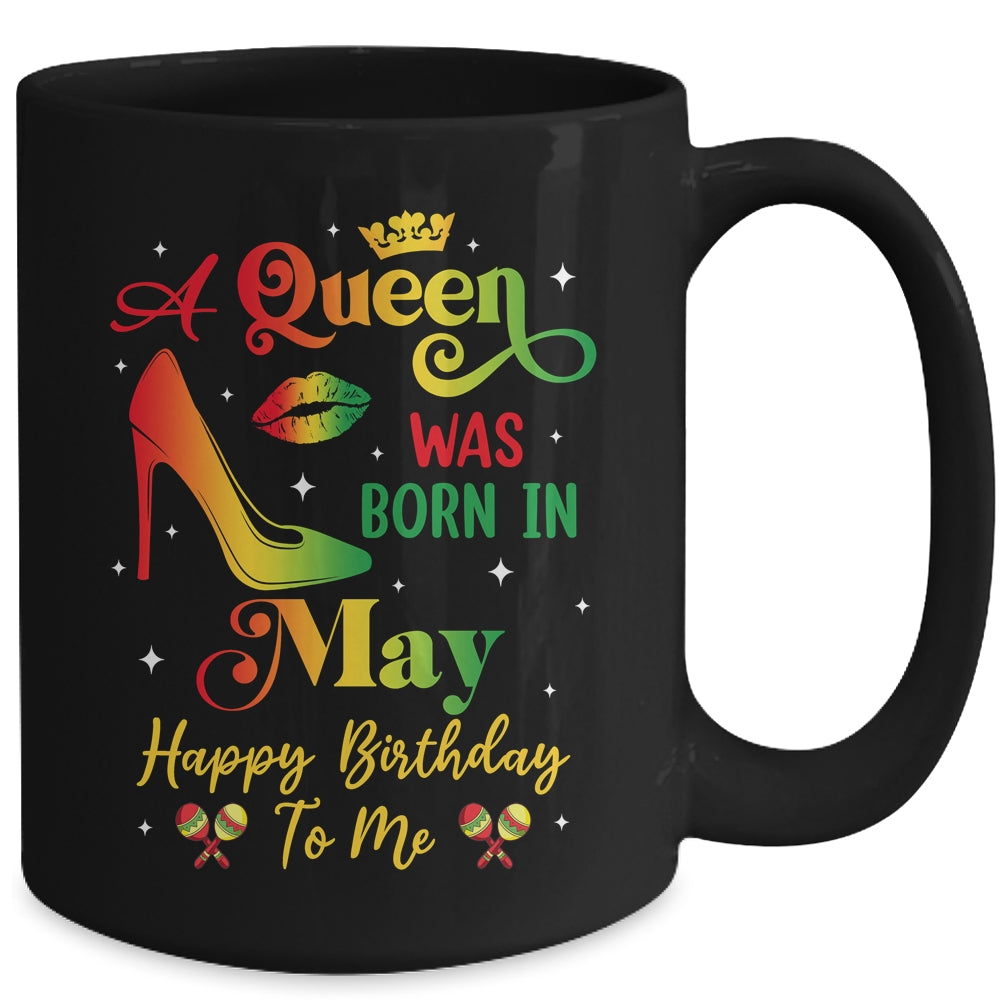 A Queen Was Born In May Jamaica Birthday Girl Party Mug | teecentury