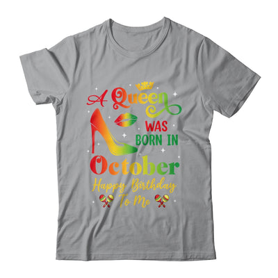 A Queen Was Born In October Jamaica Birthday Girl Party Shirt & Tank Top | teecentury