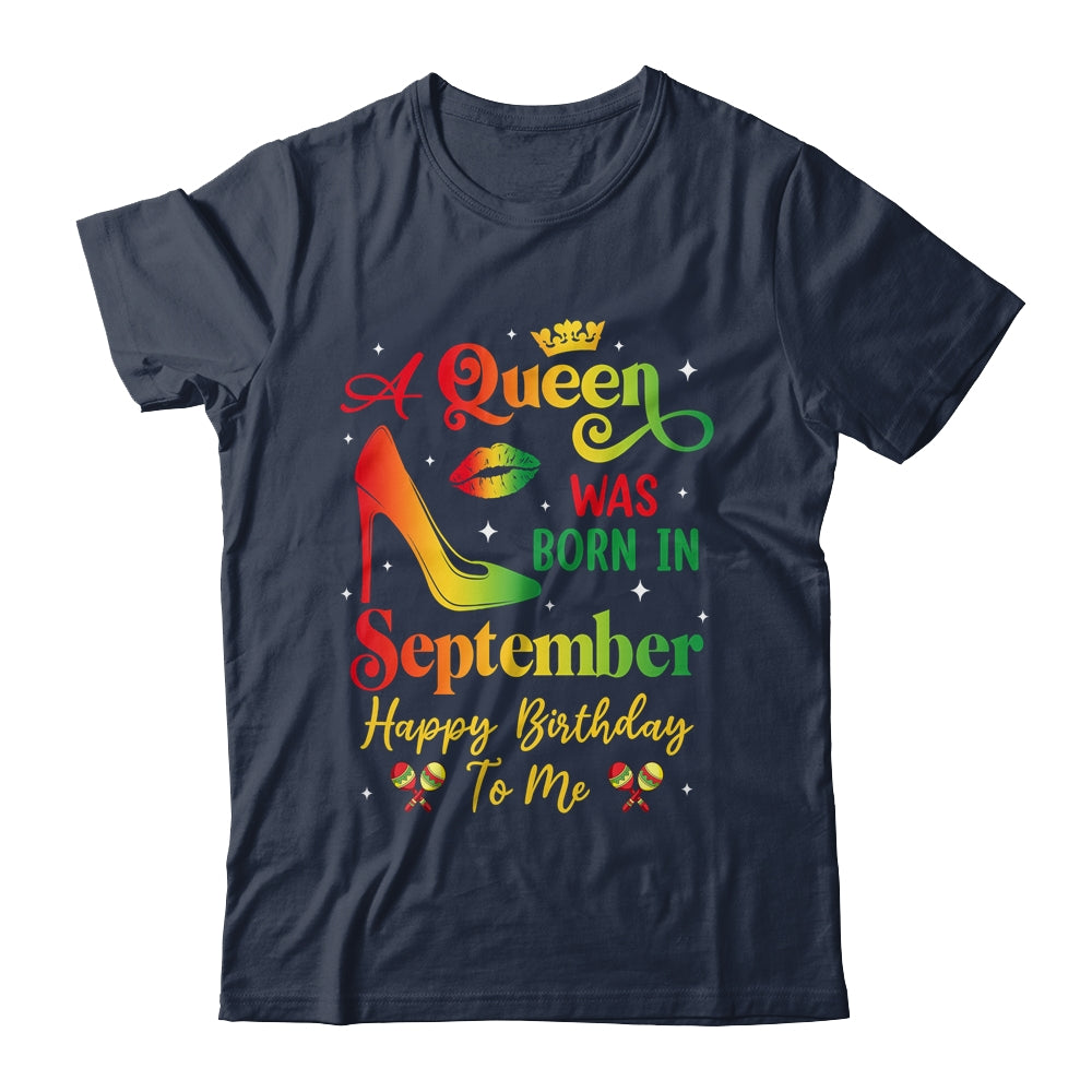 A Queen Was Born In September Jamaica Birthday Girl Party Shirt & Tank Top | teecentury