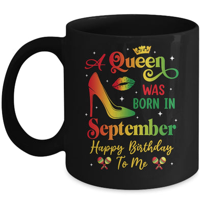 A Queen Was Born In September Jamaica Birthday Girl Party Mug | teecentury