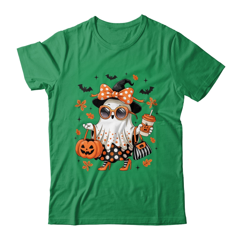 About Cute Funny Ghost Pumpkin Halloween Bow Funny Shirt & Sweatshirt | teecentury