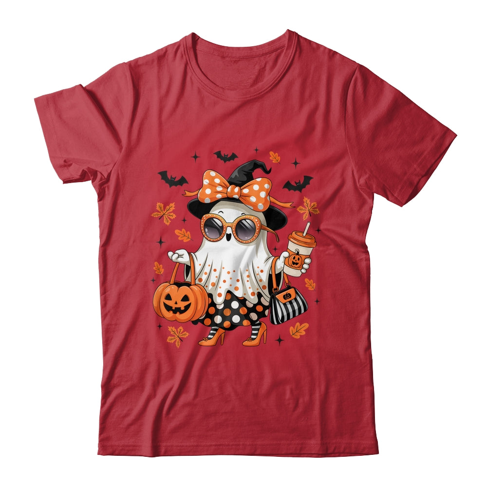 About Cute Funny Ghost Pumpkin Halloween Bow Funny Shirt & Sweatshirt | teecentury