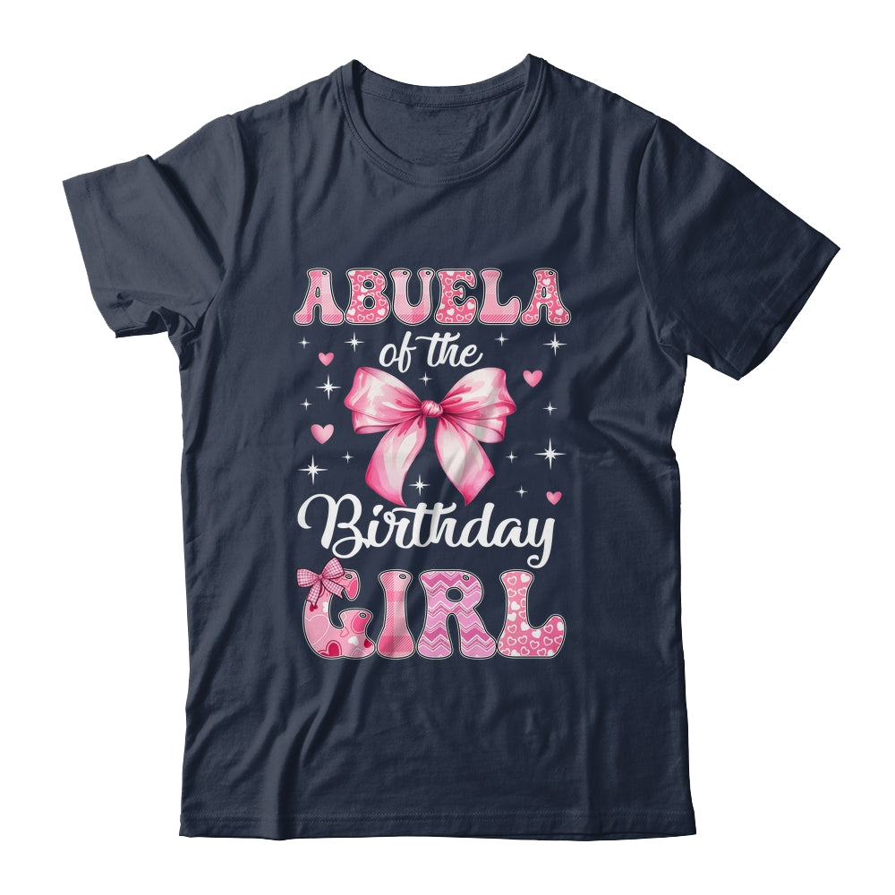 Abuela Of Birthday Girl Coquette Bow Matching Family Shirt & Hoodie | teecentury