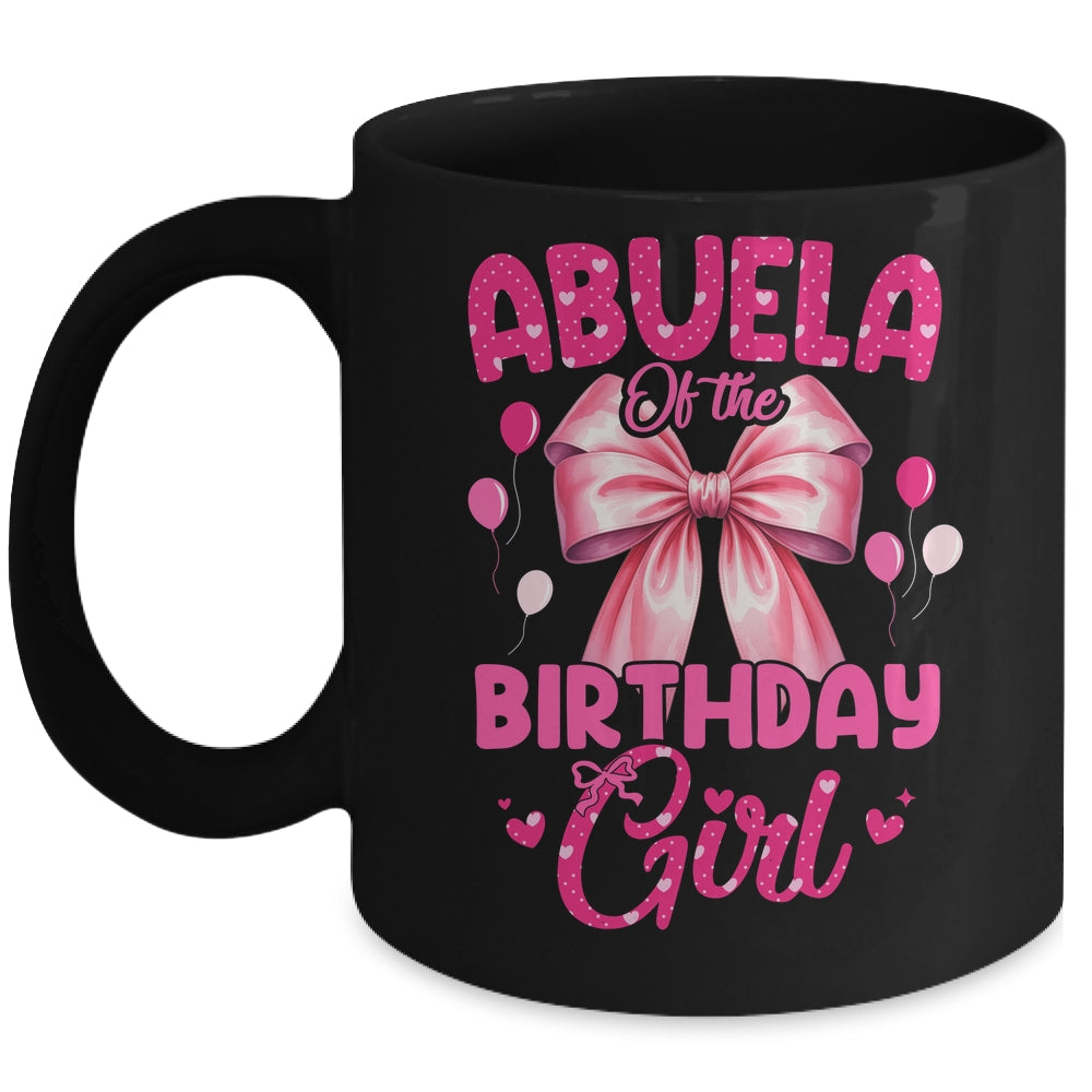 Abuela Of The Birthday Girl Coquette Bow Matching Family Mug | teecentury