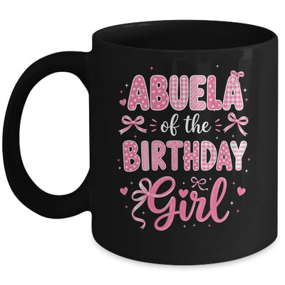 Abuela Of The Birthday Girl Matching Pink Coquette Bow Mug | teecentury