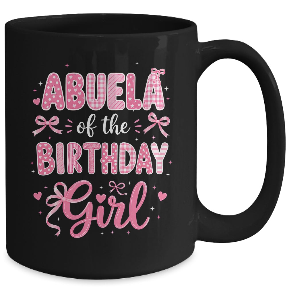 Abuela Of The Birthday Girl Matching Pink Coquette Bow Mug | teecentury