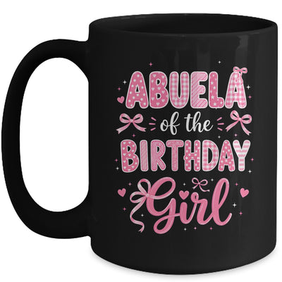 Abuela Of The Birthday Girl Matching Pink Coquette Bow Mug | teecentury
