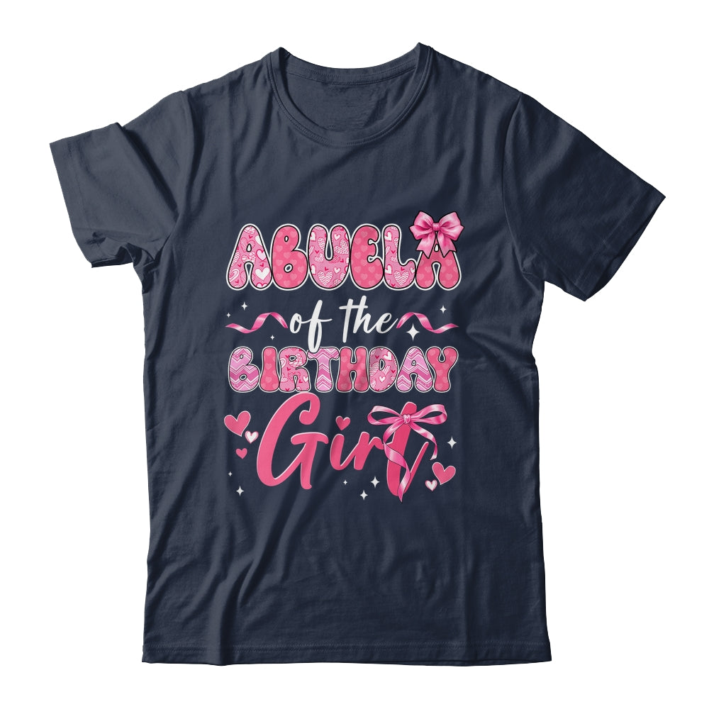Abuela Of The Birthday Girl Pink Coquette Bow Family Shirt & Hoodie | teecentury