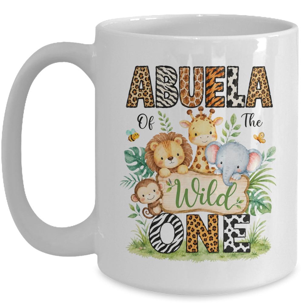 Abuela Of The Wild One First Birthday Boy Jungle Safari Mug | teecentury