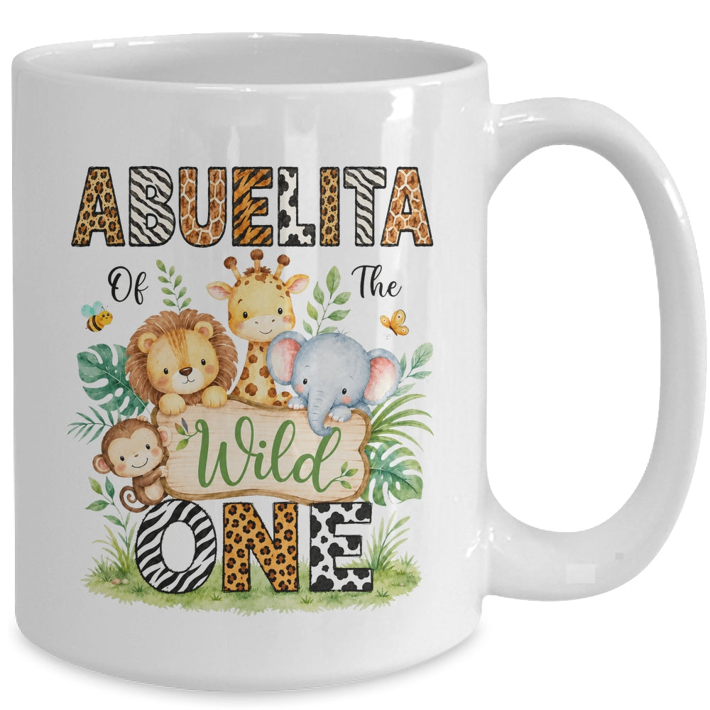 Abuelita Of The Wild One First Birthday Boy Jungle Safari Mug | teecentury