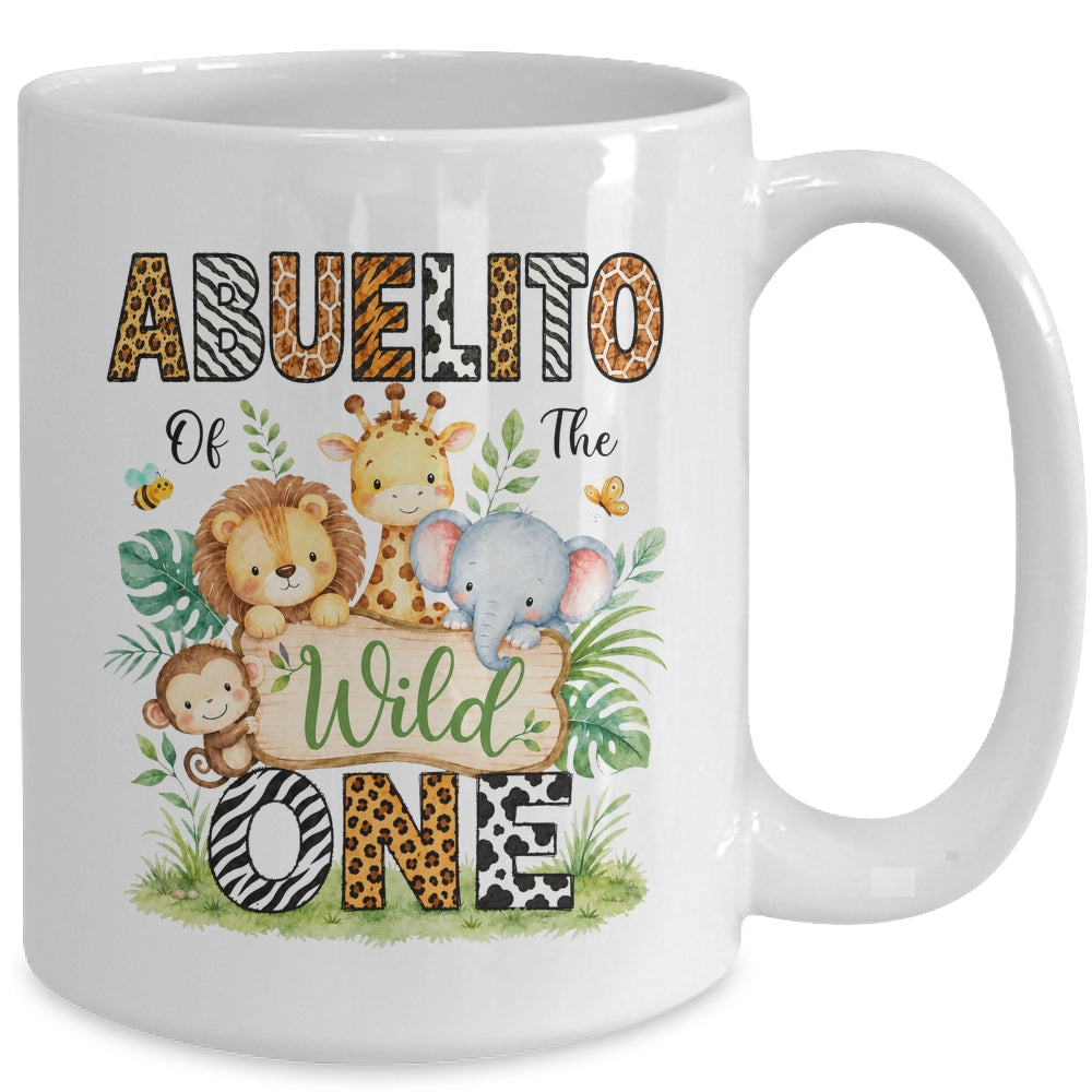 Abuelito Of The Wild One First Birthday Boy Jungle Safari Mug | teecentury