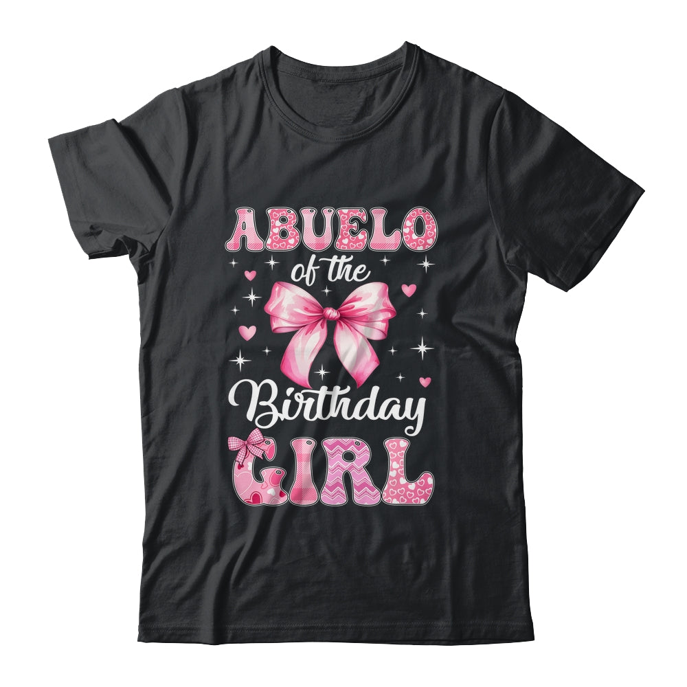Abuelo Of Birthday Girl Coquette Bow Matching Family Shirt & Hoodie | teecentury