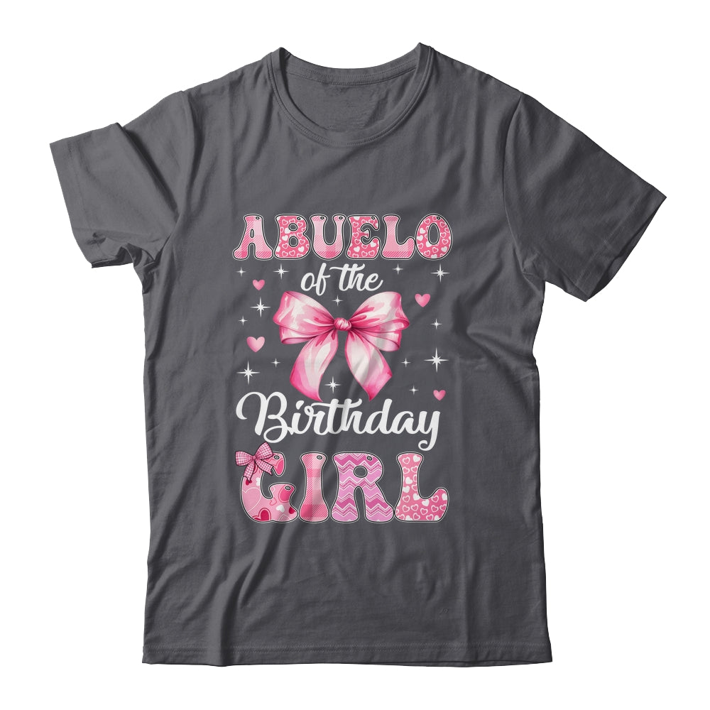 Abuelo Of Birthday Girl Coquette Bow Matching Family Shirt & Hoodie | teecentury