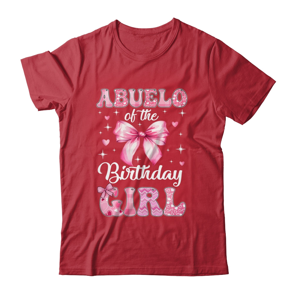 Abuelo Of Birthday Girl Coquette Bow Matching Family Shirt & Hoodie | teecentury