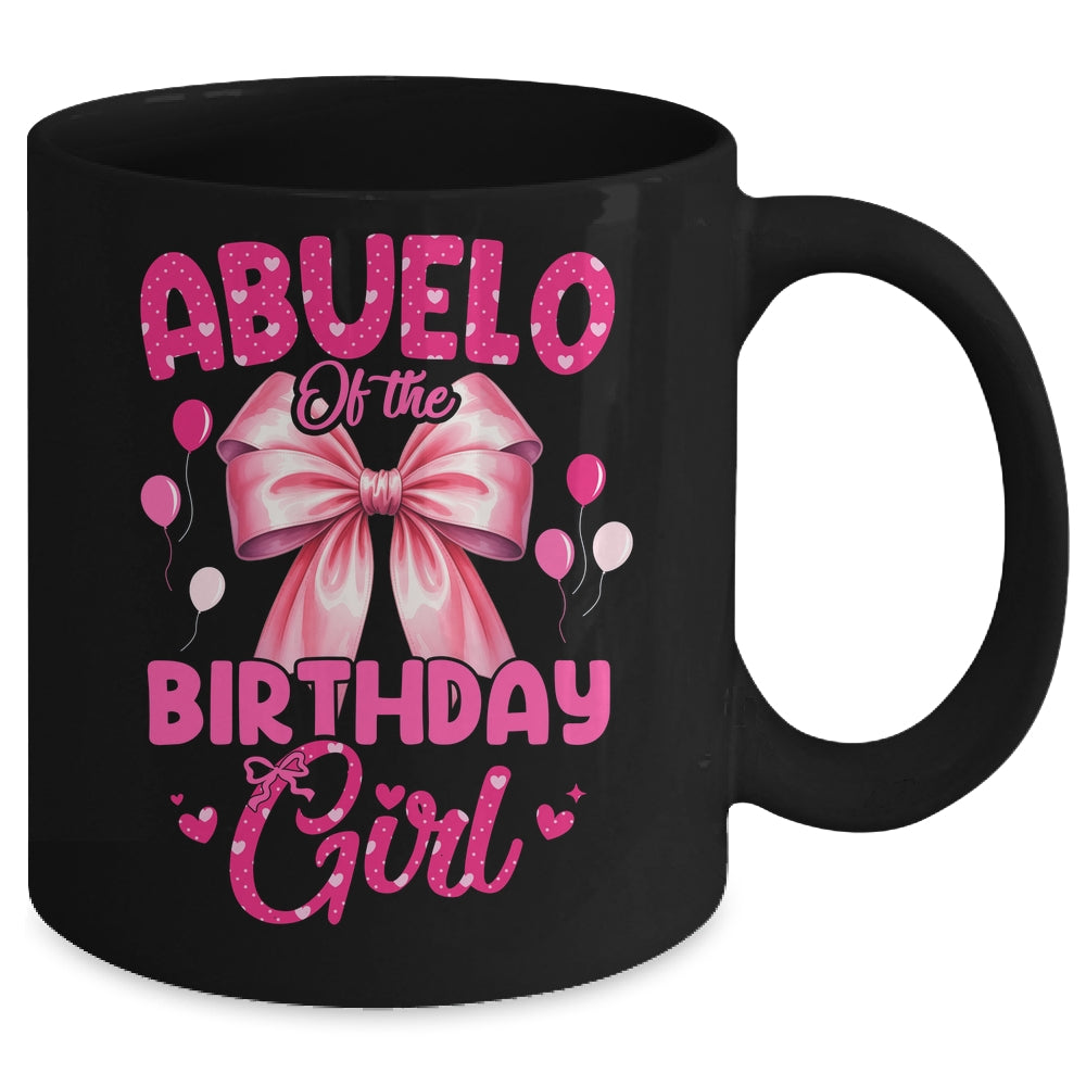 Abuelo Of The Birthday Girl Coquette Bow Matching Family Mug | teecentury