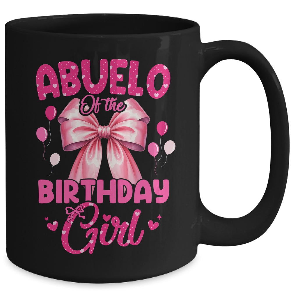 Abuelo Of The Birthday Girl Coquette Bow Matching Family Mug | teecentury