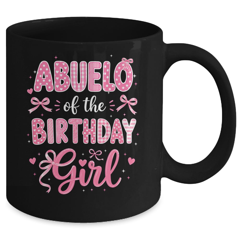 Abuelo Of The Birthday Girl Matching Pink Coquette Bow Mug | teecentury