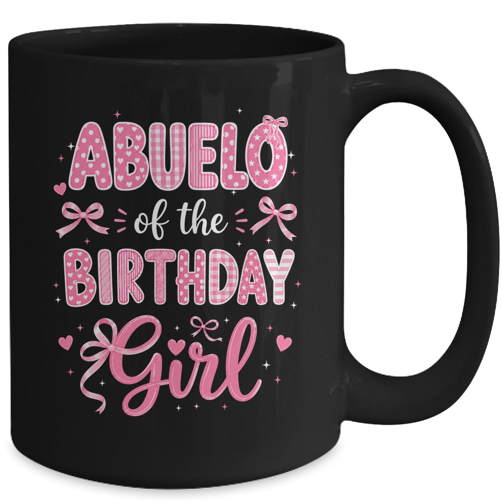 Abuelo Of The Birthday Girl Matching Pink Coquette Bow Mug | teecentury