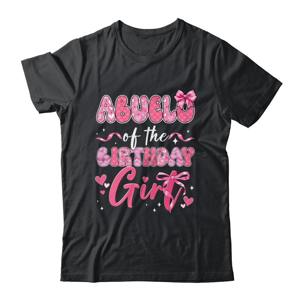 Abuelo Of The Birthday Girl Pink Coquette Bow Family Shirt & Hoodie | teecentury