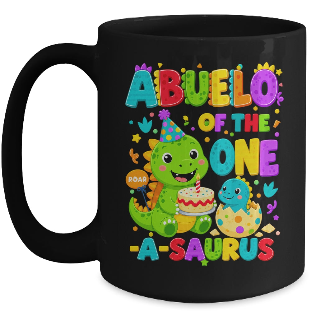 Abuelo Of The One-A-Saurus 1St Birthday Boy T-Rex Dinosaur Mug | teecentury