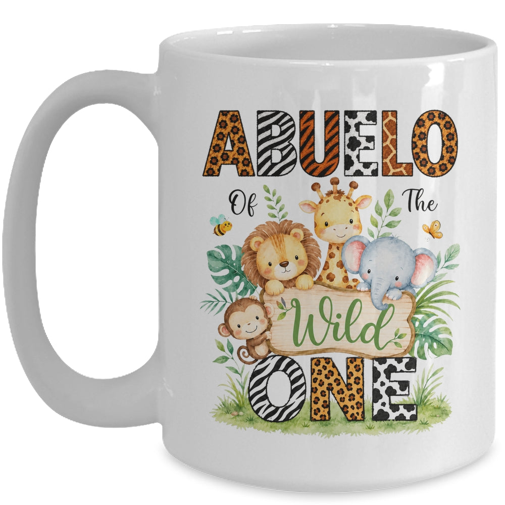 Abuelo Of The Wild One First Birthday Boy Jungle Safari Mug | teecentury