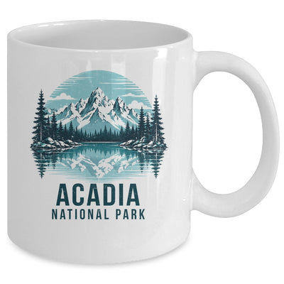 Acadia National Park Retro Mountain Lake Outdoor Hiking Mug | teecentury