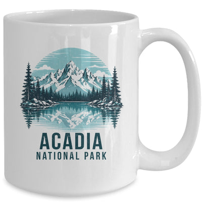 Acadia National Park Retro Mountain Lake Outdoor Hiking Mug | teecentury