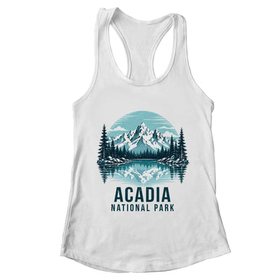 Acadia National Park Retro Mountain Lake Outdoor Hiking Shirt & Tank Top | teecentury