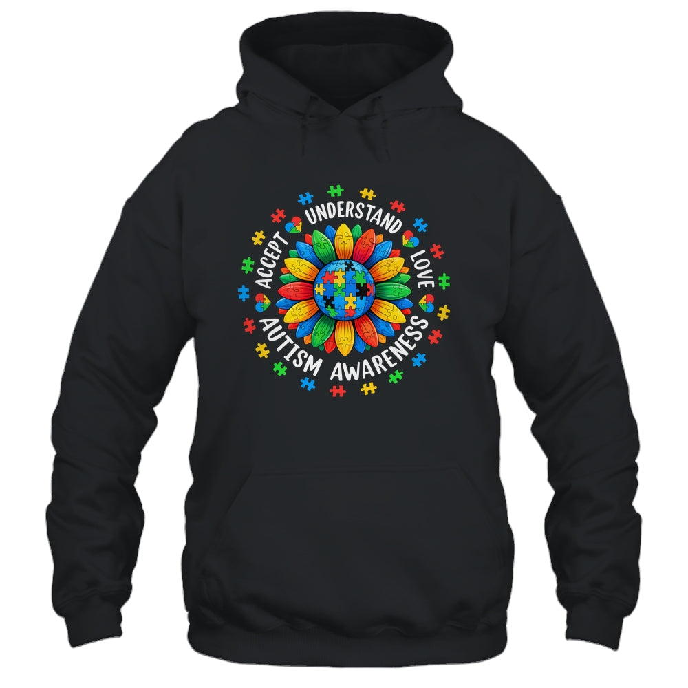 Accept Understand Sunflower Men Women Kids Autism Awareness Shirt & Hoodie | teecentury