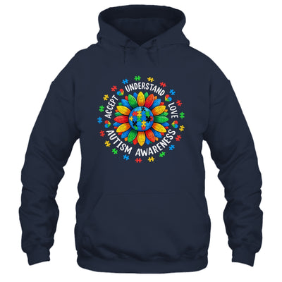 Accept Understand Sunflower Men Women Kids Autism Awareness Shirt & Hoodie | teecentury