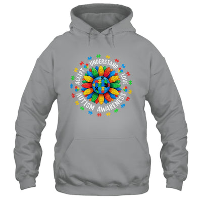 Accept Understand Sunflower Men Women Kids Autism Awareness Shirt & Hoodie | teecentury
