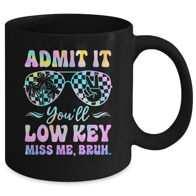 Admit It You'll Low Key Miss Me Bruh Tie Dye Beach Teacher Mug | teecentury