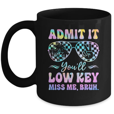 Admit It You'll Low Key Miss Me Bruh Tie Dye Beach Teacher Mug | teecentury