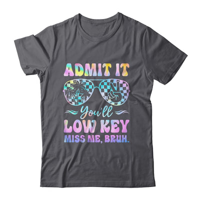 Admit It You'll Low Key Miss Me Bruh Tie Dye Beach Teacher Shirt & Tank Top | teecentury