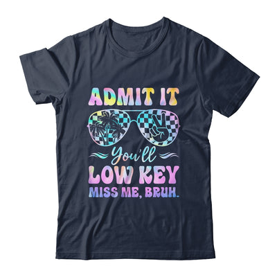 Admit It You'll Low Key Miss Me Bruh Tie Dye Beach Teacher Shirt & Tank Top | teecentury