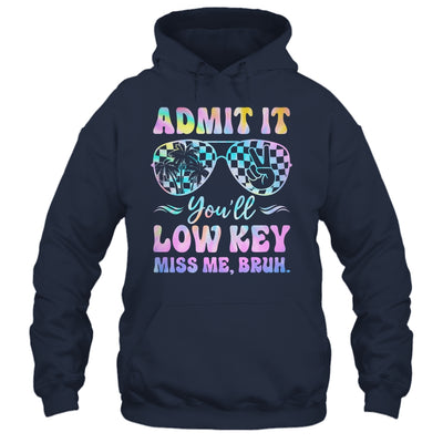 Admit It You'll Low Key Miss Me Bruh Tie Dye Beach Teacher Shirt & Tank Top | teecentury
