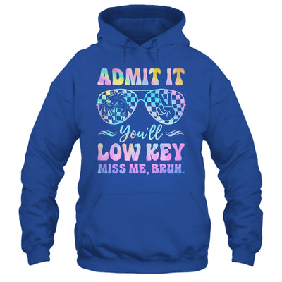 Admit It You'll Low Key Miss Me Bruh Tie Dye Beach Teacher Shirt & Tank Top | teecentury