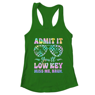 Admit It You'll Low Key Miss Me Bruh Tie Dye Beach Teacher Shirt & Tank Top | teecentury