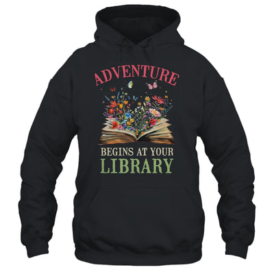 Adventure Begins At Your Library Summer Reading 2024 Flowers Shirt & Tank Top | teecentury