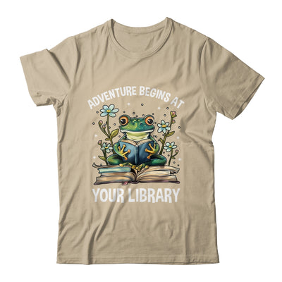 Adventure Begins At Your Library Summer Reading 2024 Frog Shirt & Tank Top | teecentury