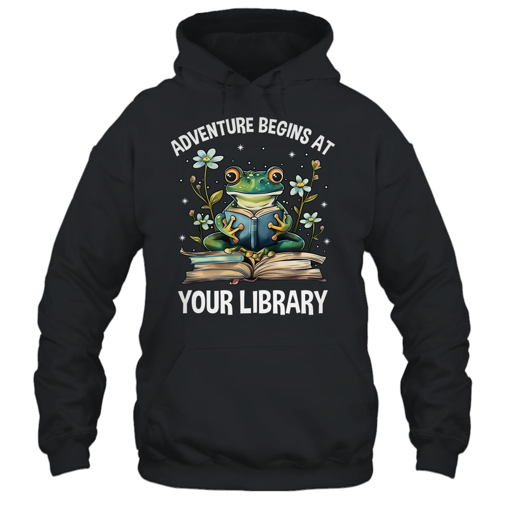 Adventure Begins At Your Library Summer Reading 2024 Frog Shirt & Tank Top | teecentury