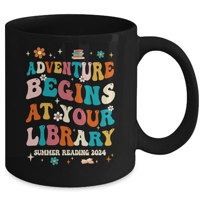 Adventure Begins At Your Library Summer Reading 2024 Groovy Mug | teecentury